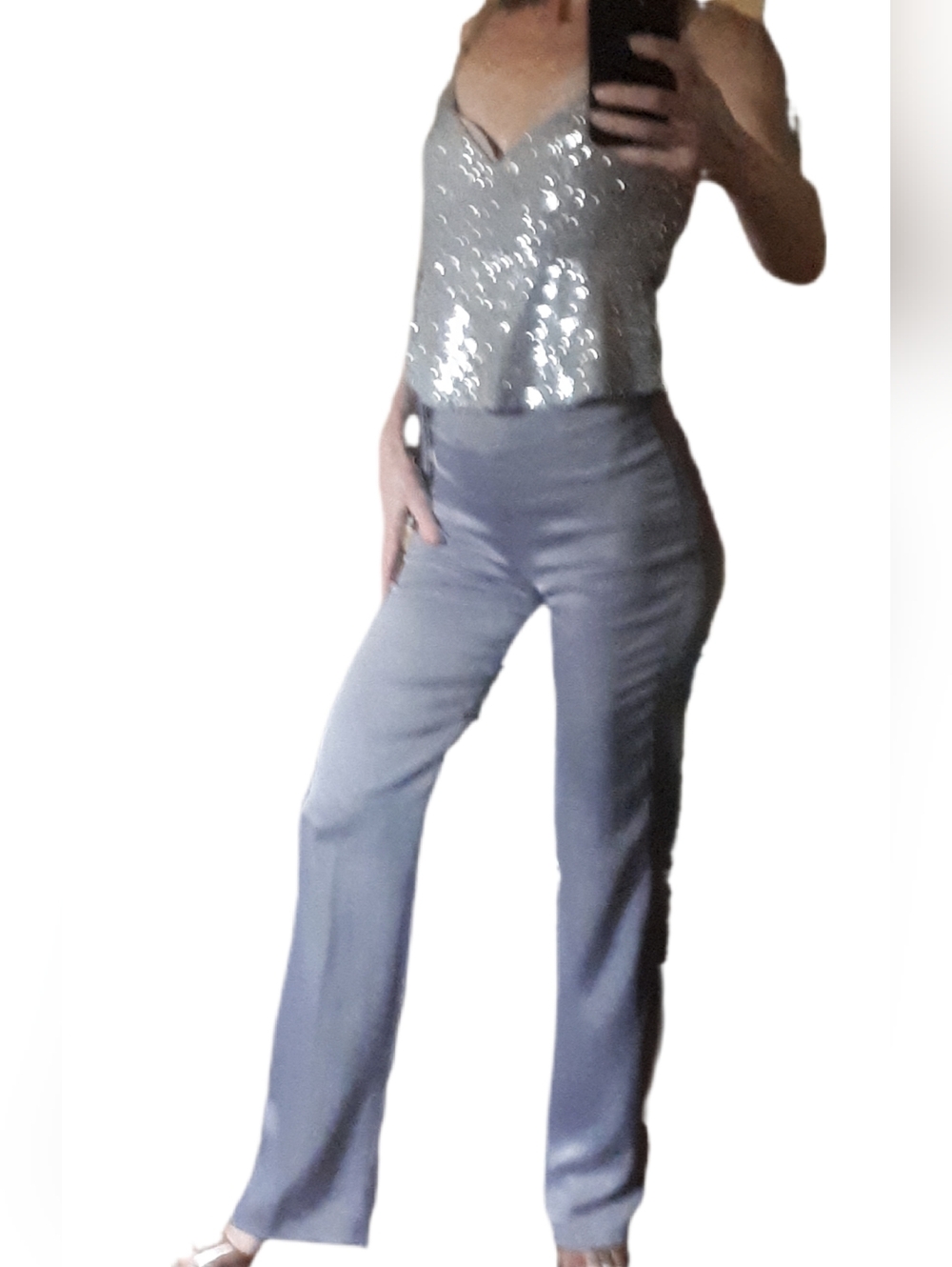 Vintage Sisley Silver Trousers